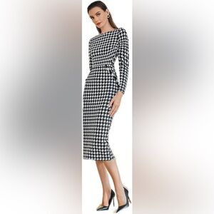 Shein houndstooth dress like balmain